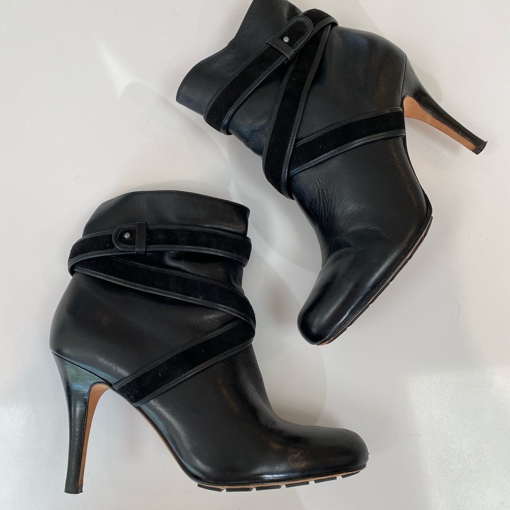 Cole Haan Nike Air Black Booties with Wrap Strap
